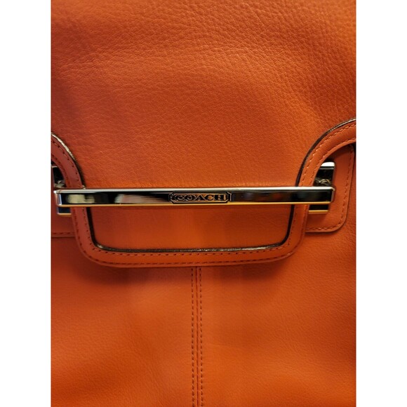 Coach Marin Taylor Leather Flap Shoulder Bag Purse Satchel Pink Salmon F26781 - Picture 3 of 16
